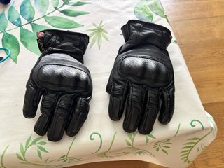 Guantes Moto Cuero Impermeables Gore-Tex