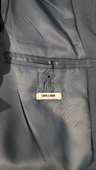 Traje Lino Azul Zara Talla M