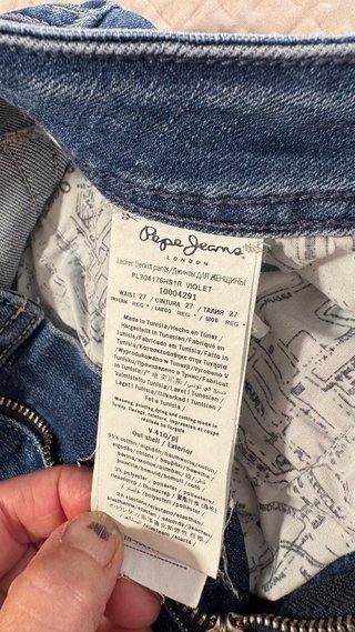 Pantalón vaquero mujer Pepe Jeans azul talla 27