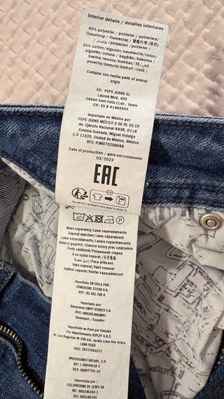 Pantalón vaquero mujer Pepe Jeans azul talla 27