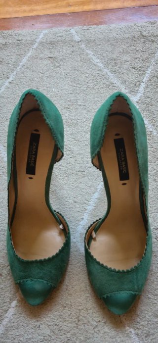 Zapatos Zara Basic Collection Talla 37 Verdes