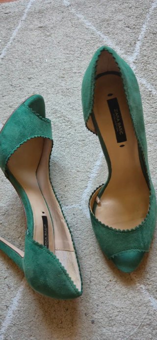 Zapatos Zara Basic Collection Talla 37 Verdes