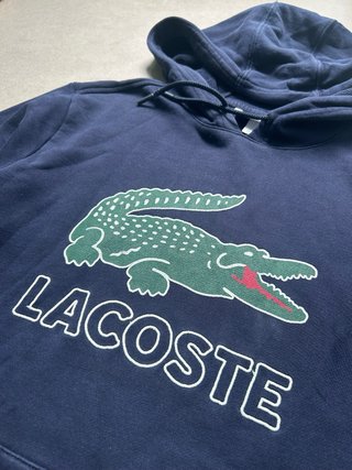 Sudadera Lacoste Azul Marino Logo Grande Talla S