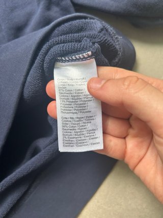 Sudadera Lacoste Azul Marino Logo Grande Talla S