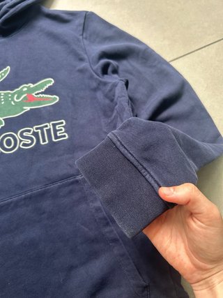Sudadera Lacoste Azul Marino Logo Grande Talla S