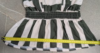 Blusa H&H Talla Única Rayas Beige y Verde