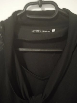 Blusa mujer negra  lentejuelas TM