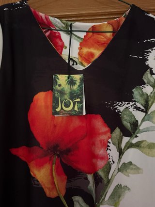 Vestido estampado flores manga volante