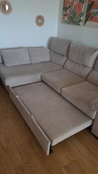 Sofá Cama Esquinero Beige