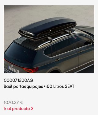 Baúl portaequipajes original Seat.