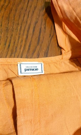 Top corto arancione Pimkie con fiocco - Taglia S