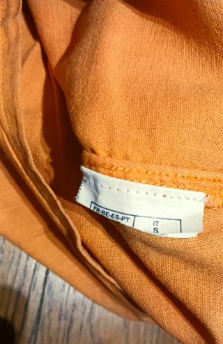 Top corto arancione Pimkie con fiocco - Taglia S