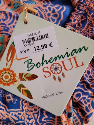 Pantalones finos mujer estampado