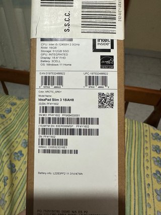 Portátil Lenovo IdeaPad Slim 3 15IAH8