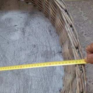 Cama grande para perro de mimbre