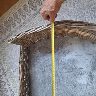 Cama grande para perro de mimbre