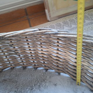 Cama grande para perro de mimbre