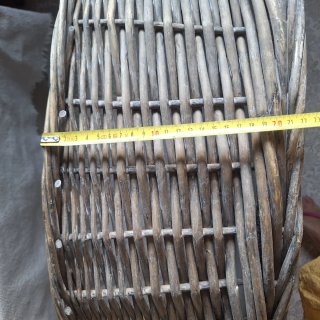 Cama grande para perro de mimbre