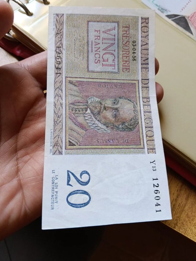 20 francos belgas 1956 Roland