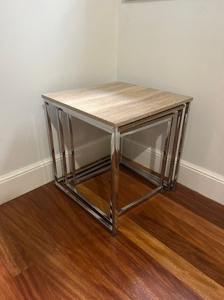 Mesitas Nido Madera y Metal