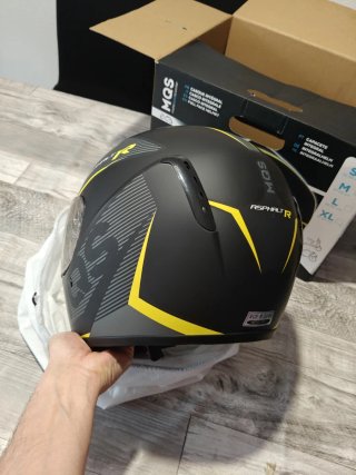 Casco MQS Integral Negro/Amarillo Talla M