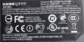 Hannspree SN10E2 Portatile Nero
