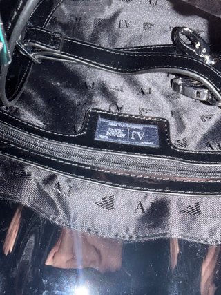 Bolso Negro Armani Jeans Charol