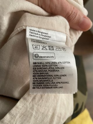 Vestido H&M Lino Beige Tirantes