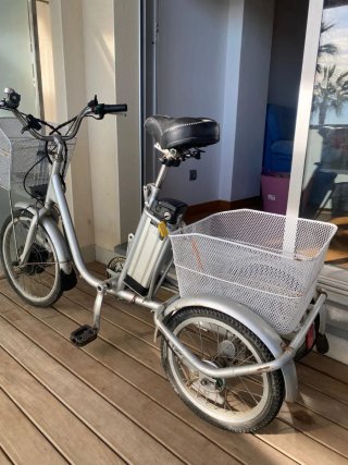 Bicicleta Eléctrica Triciclo con Cesta
