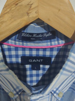 Camisa Gant cuadros azul y blanco Talla L