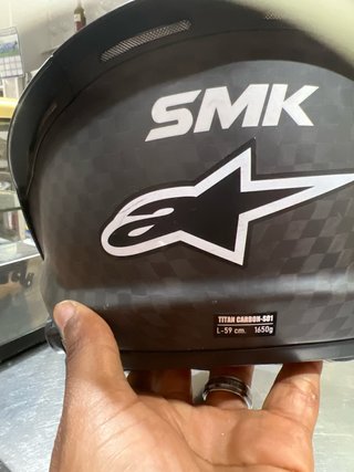 Casco Moto SMK Titan Carbon S01 Talla L
