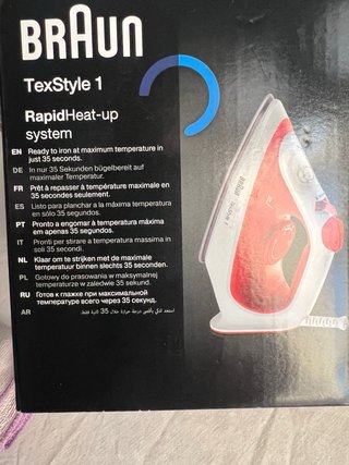 Plancha de vapor Braun TexStyle 1 roja