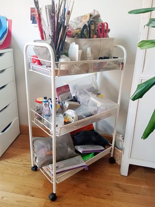 Carrito 3 estantes Ikea blanco