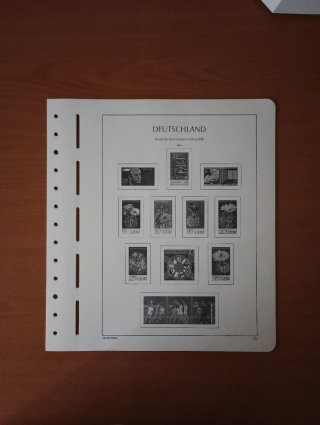 Sellos RDA 1974 MNH y hojas preimpresas Leuchtturm