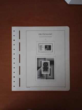 Sellos RDA 1974 MNH y hojas preimpresas Leuchtturm