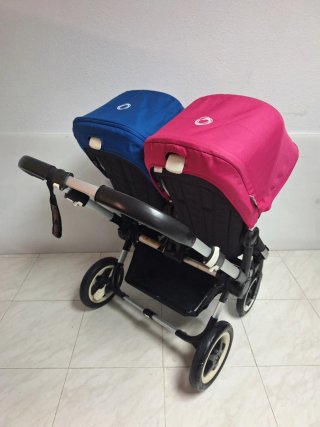 Bugaboo Donkey Blu e fucsia ricondizionato