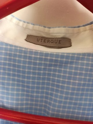 Camisa Uterque cuadros azul