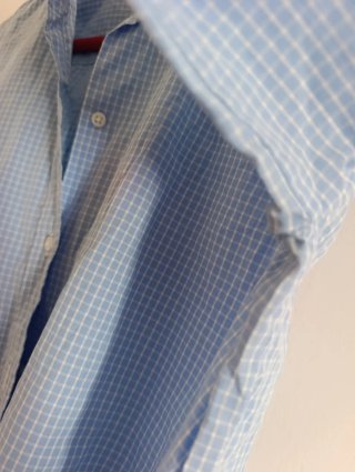 Camisa Uterque cuadros azul