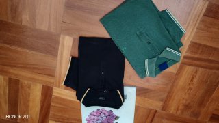 Set 2 Polo Uomo Nero e Verde