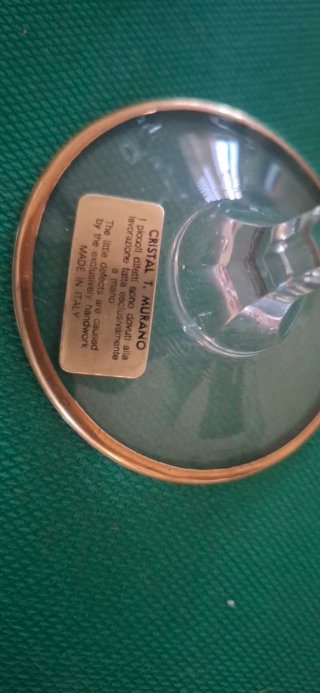 5 Calici Murano decoro Oro Zecchino