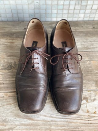 Zapatos Bally Piel Marrón Hombre - Hecho en Suiza
