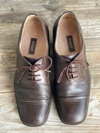 Zapatos Bally Piel Marrón Hombre - Hecho en Suiza