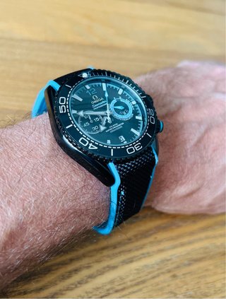 Omega Seamaster Reloj Deportivo Negro/Azul