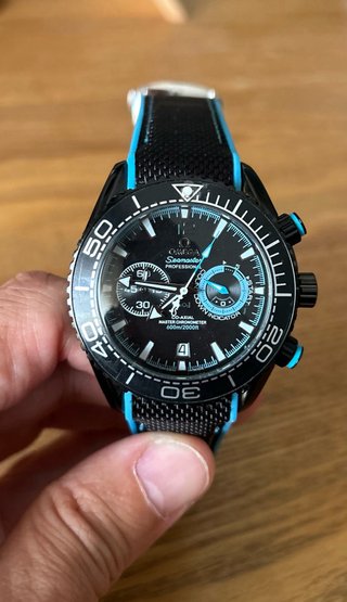 Omega Seamaster Reloj Deportivo Negro/Azul
