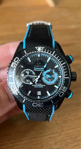 Omega Seamaster Reloj Deportivo Negro/Azul