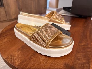 Sandalias Replay Doradas Brillantes