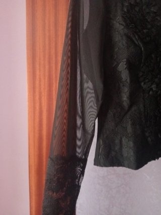 Blusa mujer encaje manga larga