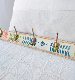 Perchero Artesanal Nórdico Boho Madera