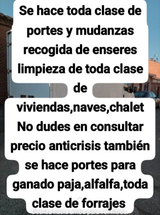 Portes y mudanzas