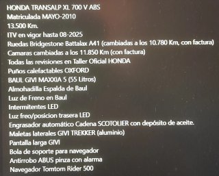 Honda Transalp XL 700 ABS